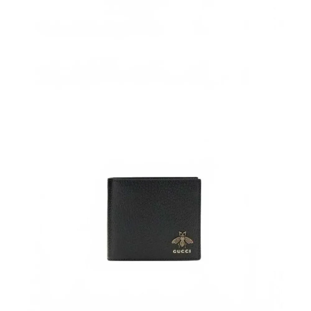 Bee Logo Patch Leather Wallet